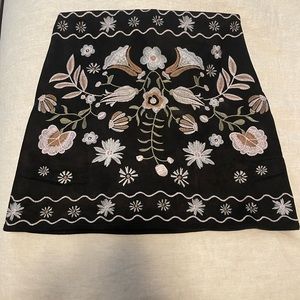 Black Suede mini skirt